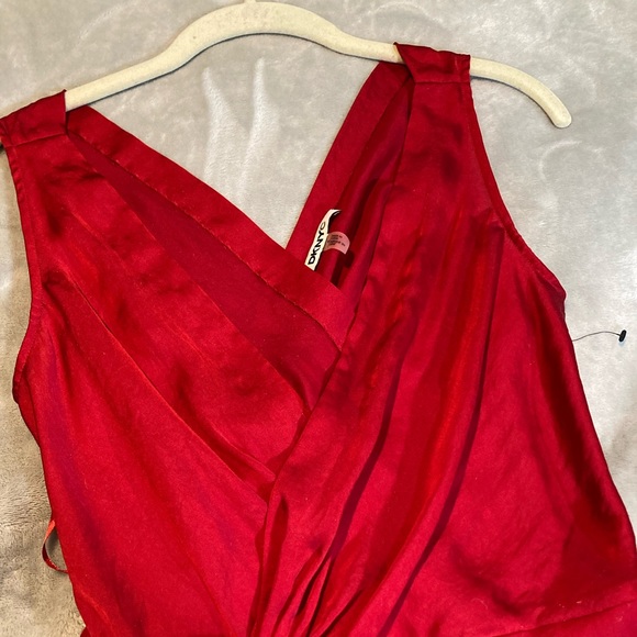 DKNY Red Silk Dancing Dress 4 - Picture 5 of 10